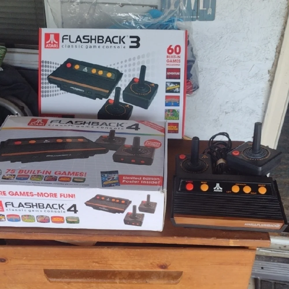 Atari Flashback 2 3& 4 Classic Games Consoles - Black and Orange NWT